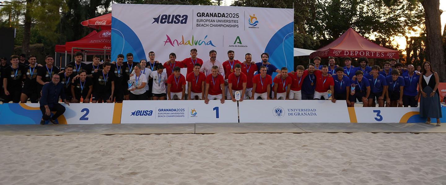 Hungary and Spain win 2025 European Universities Beach Championships beach handball titles in Granada
