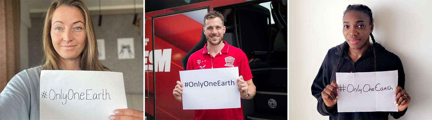 Players with cards #onlyoneearth