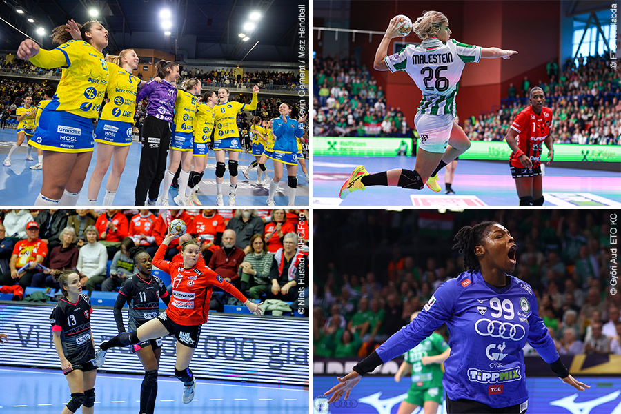 The four teams that qualified for the EHF Champions League Women quarter-finals