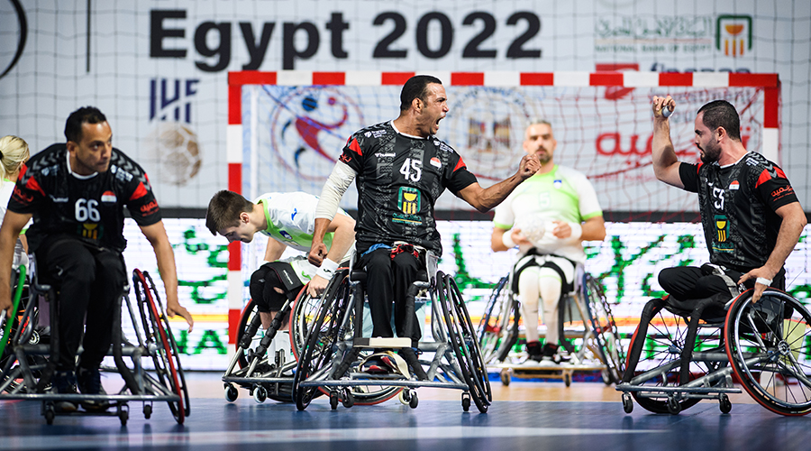 Egypt during their match against Slovenia