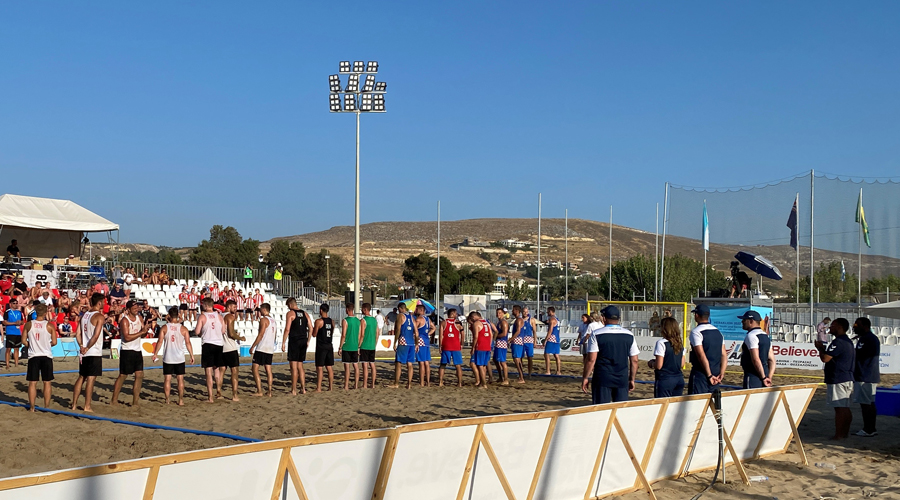 Croatia and Denmark line up before the final of Greece 2022