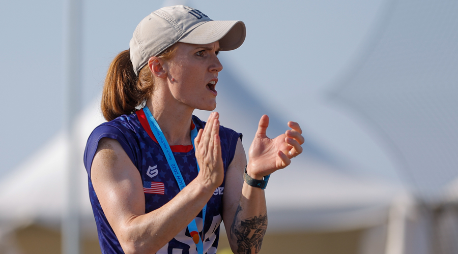 USA women's beach coach Lisa Dunn