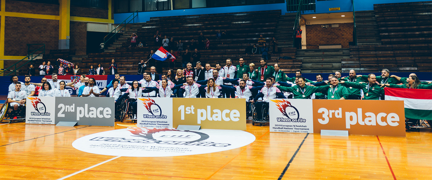 2019 medallists; photo EHF/Marcio Menino