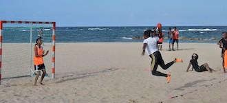 Beach fun and development in St Kitts and Nevis