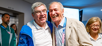 IOC President visits handball competition at the Paris 2024 Olympic Games