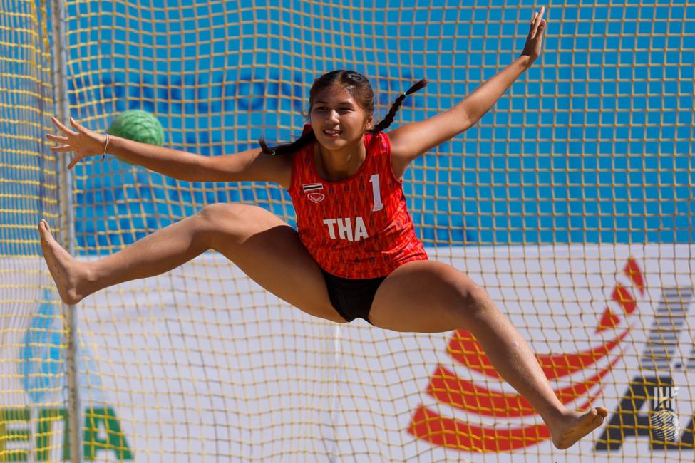 Goalkeeper from Thailand in action