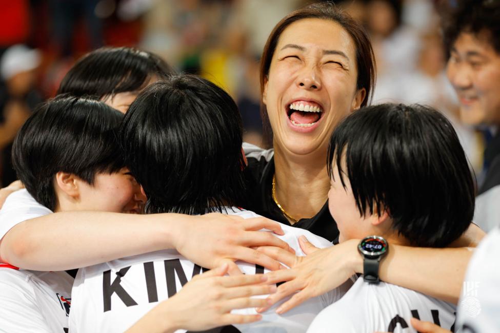 Republic of Korea group hug