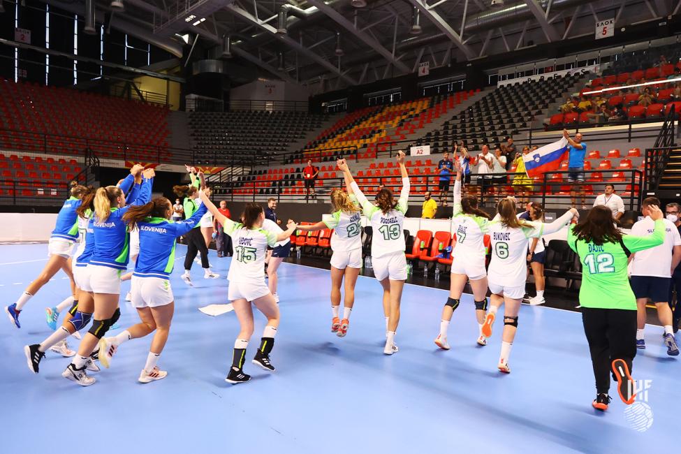 Slovenia celebrating