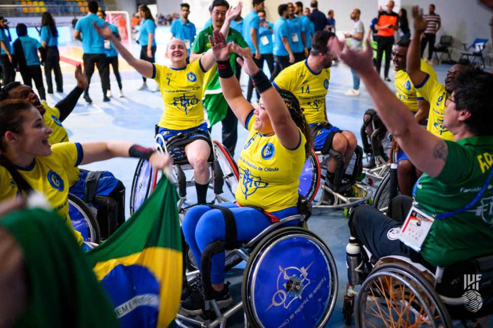 Brazil celebrating