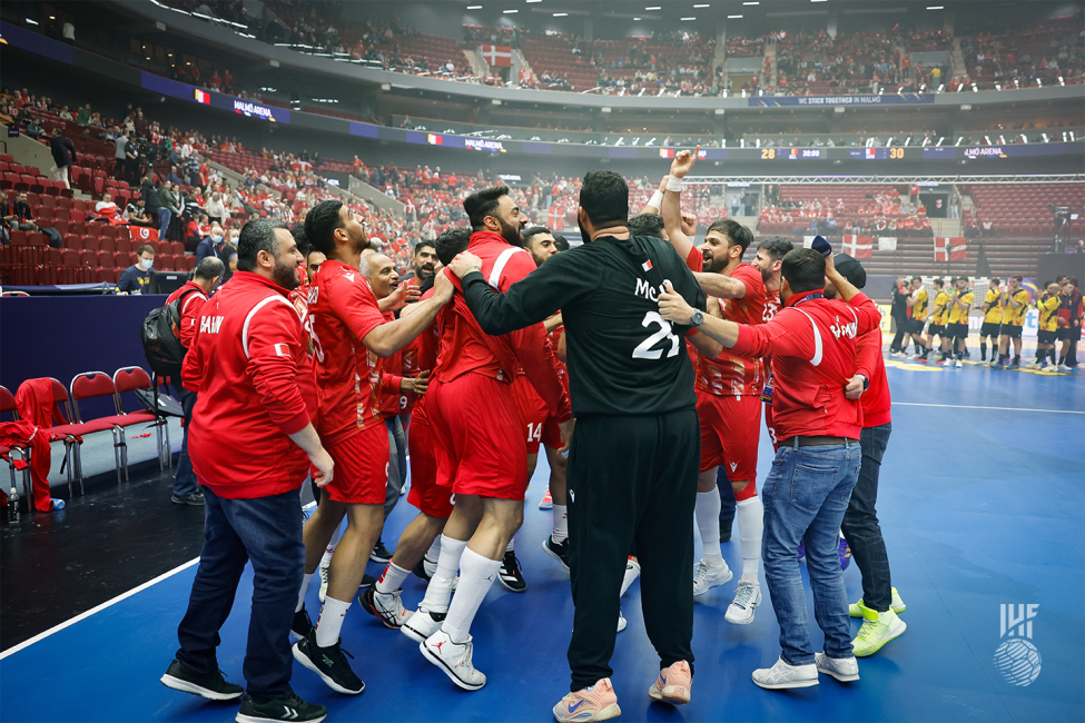 Bahrain team celebrating