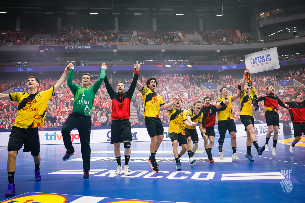 Belgium team celebrating