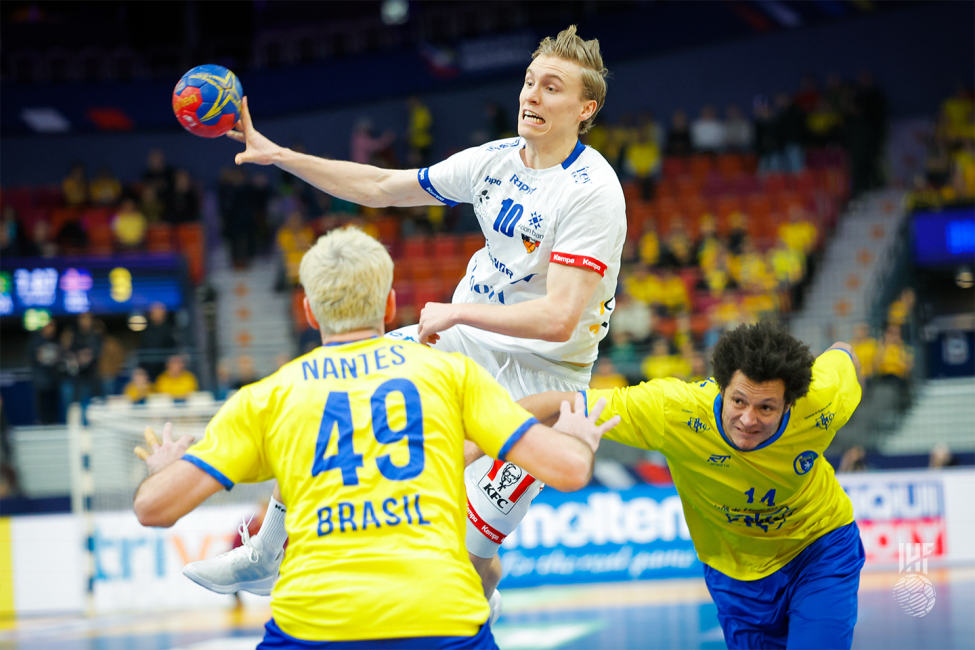 Iceland player attacking