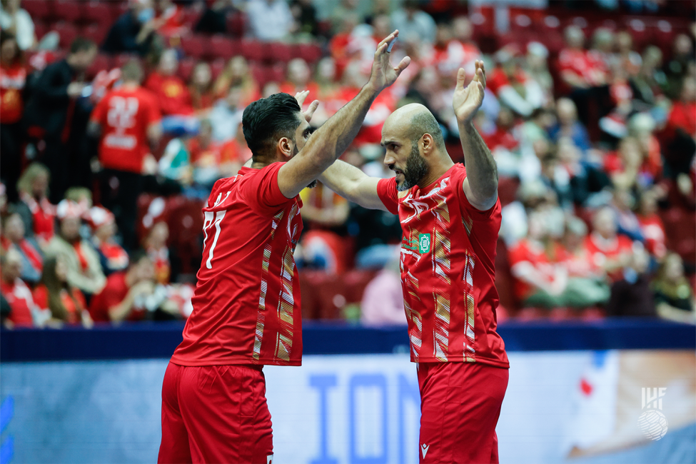 Bahrain player celebrating