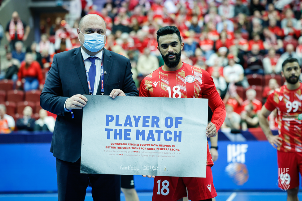 Player of the Match award to Bahrain player