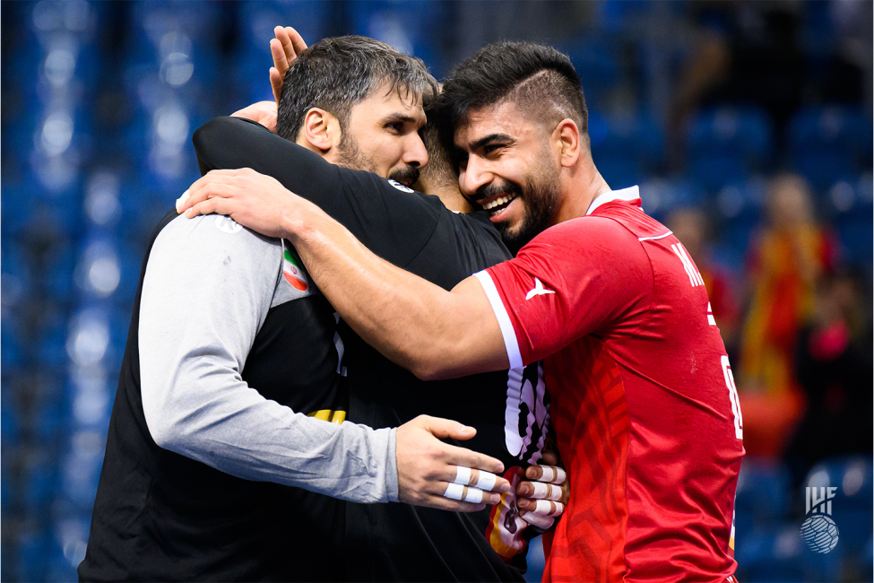 Iran players celebrating