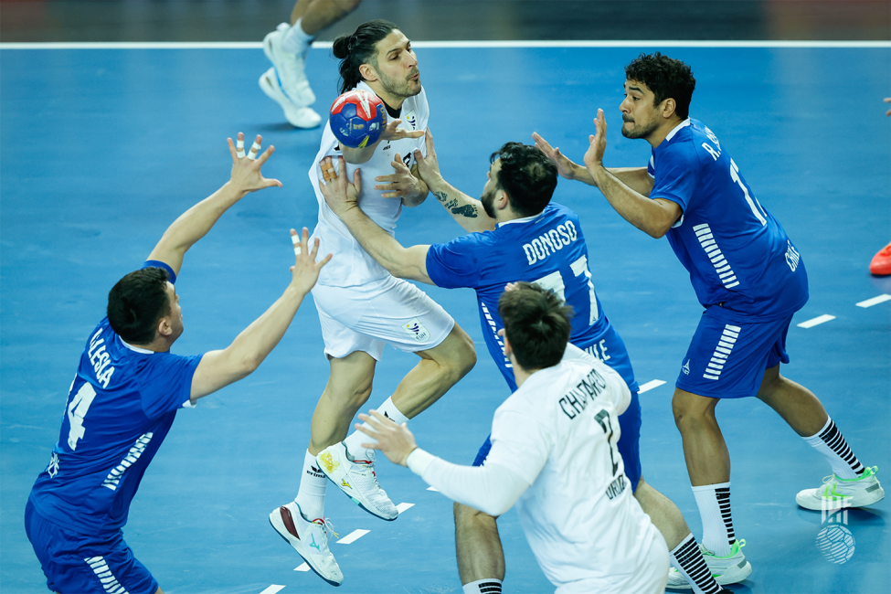 Uruguay player attacking