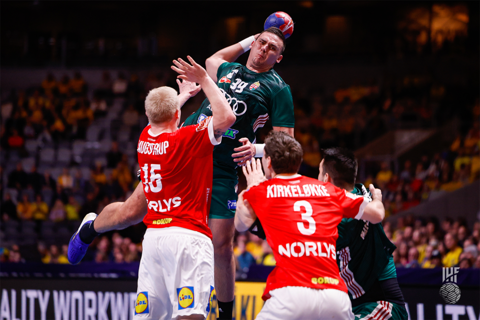 Hungary player attacking