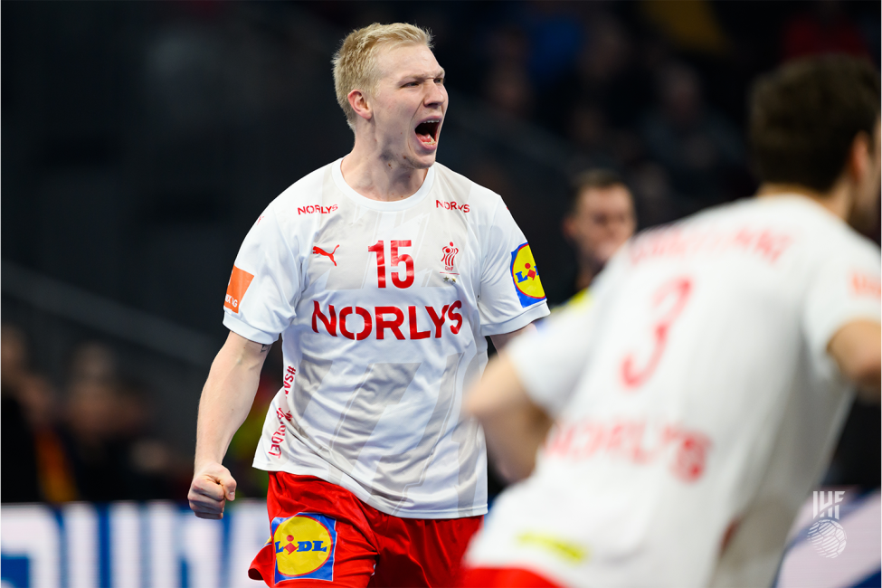 Denmark player celebrating