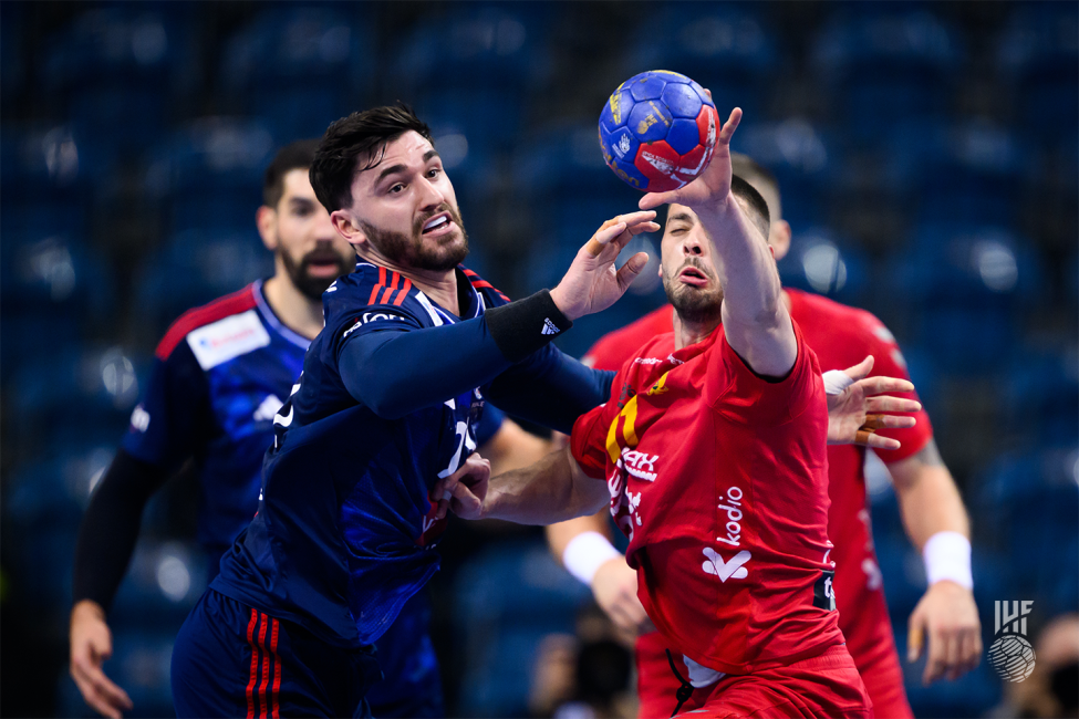 Moment from the match between France and Montenegro