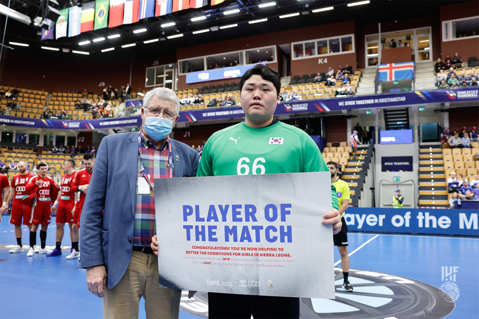 Korea player awarded Player of the Match