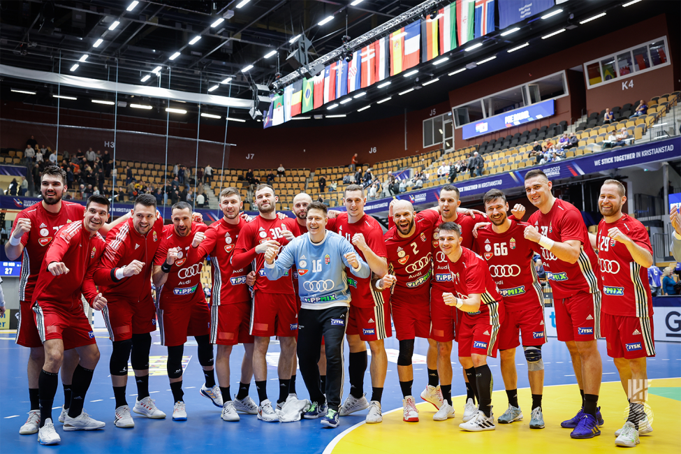 Hungary players celebrating