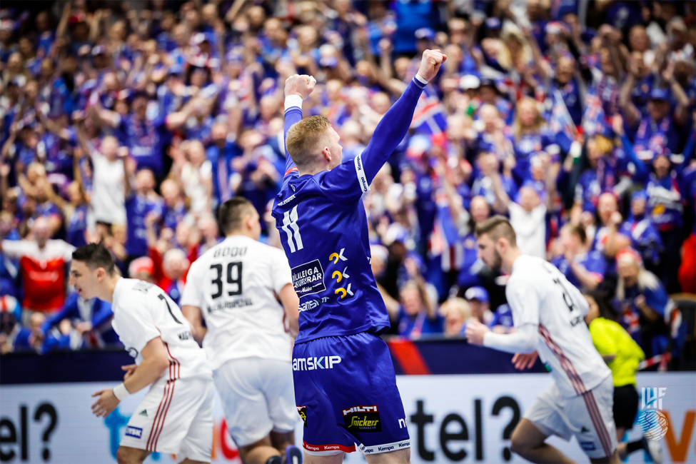 Iceland player celebrating