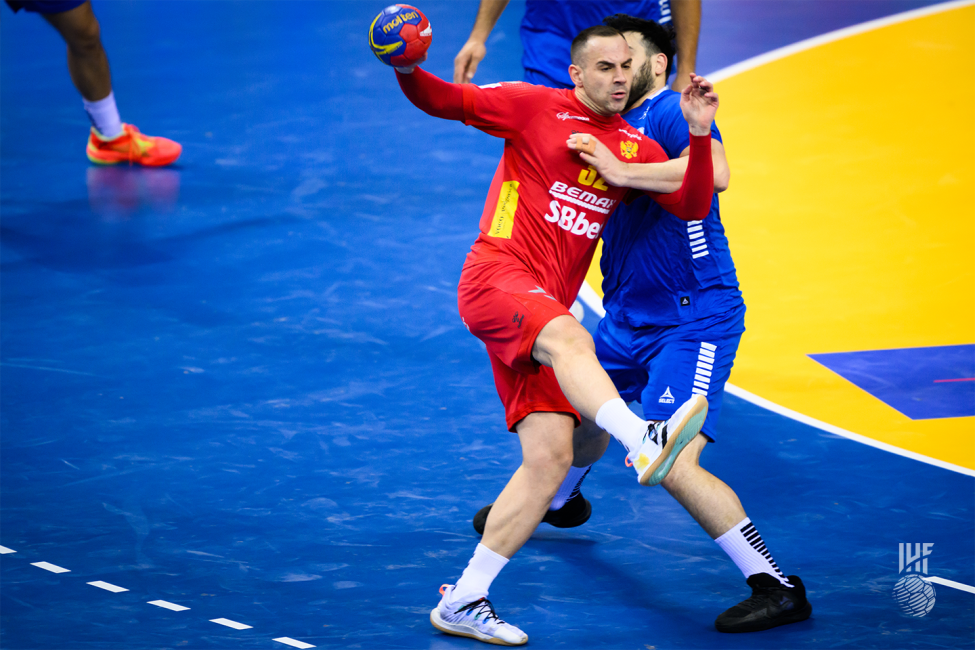 Montenegro player in attack