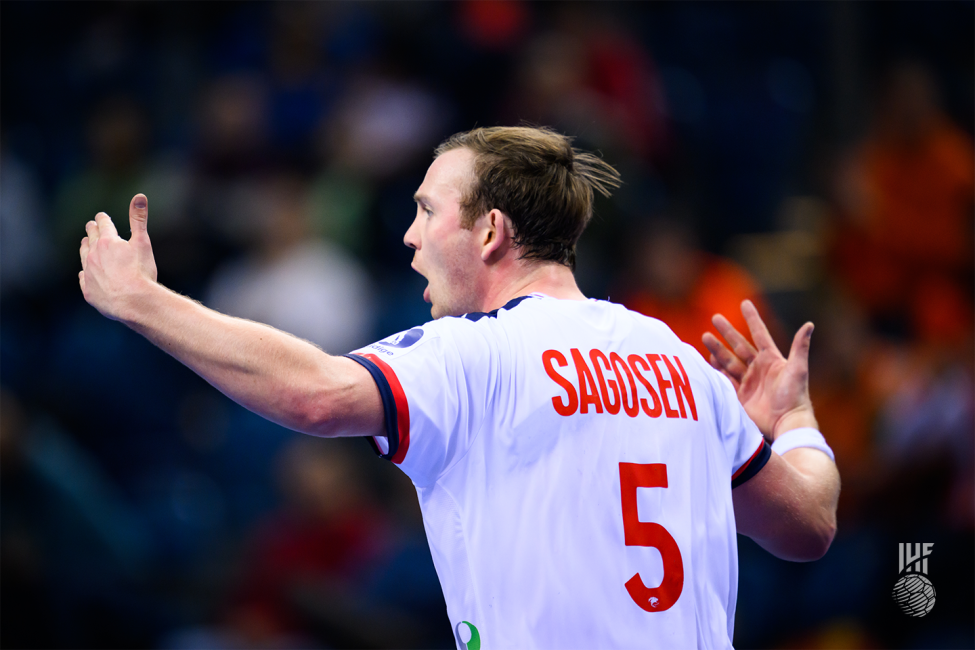 Sagosen (Norway player) celebrating