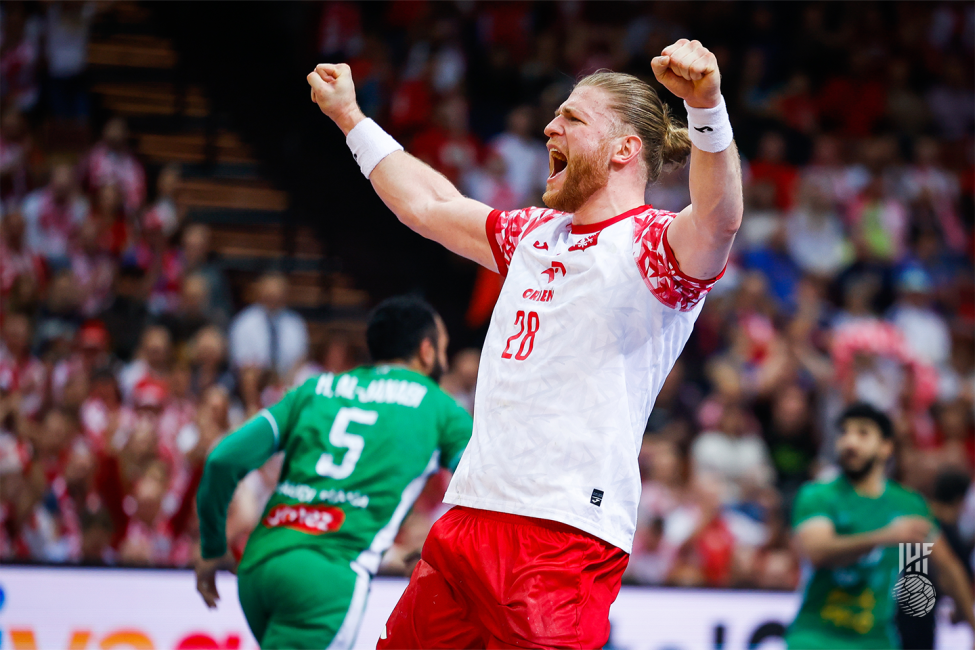 Poland player celebrating