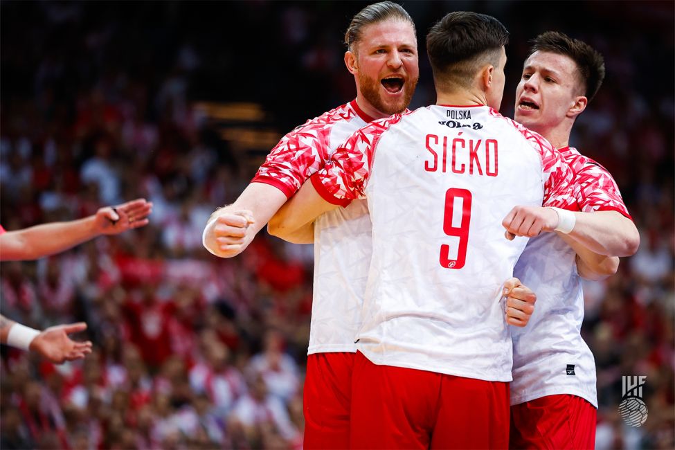 Poland players celebrating
