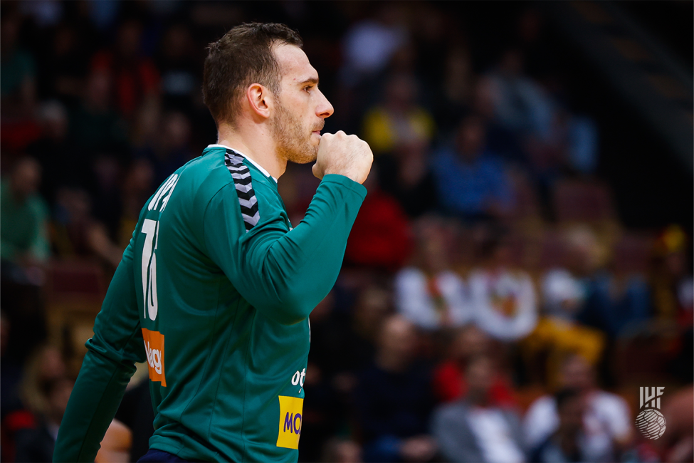 Serbia goalkeeper celebrating