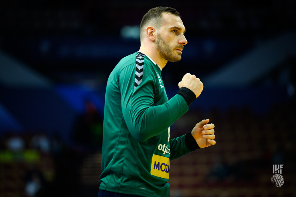 Serbia goalkeeper celebrating