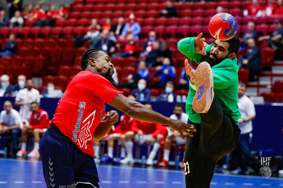 Bahrain goalkeeper in action