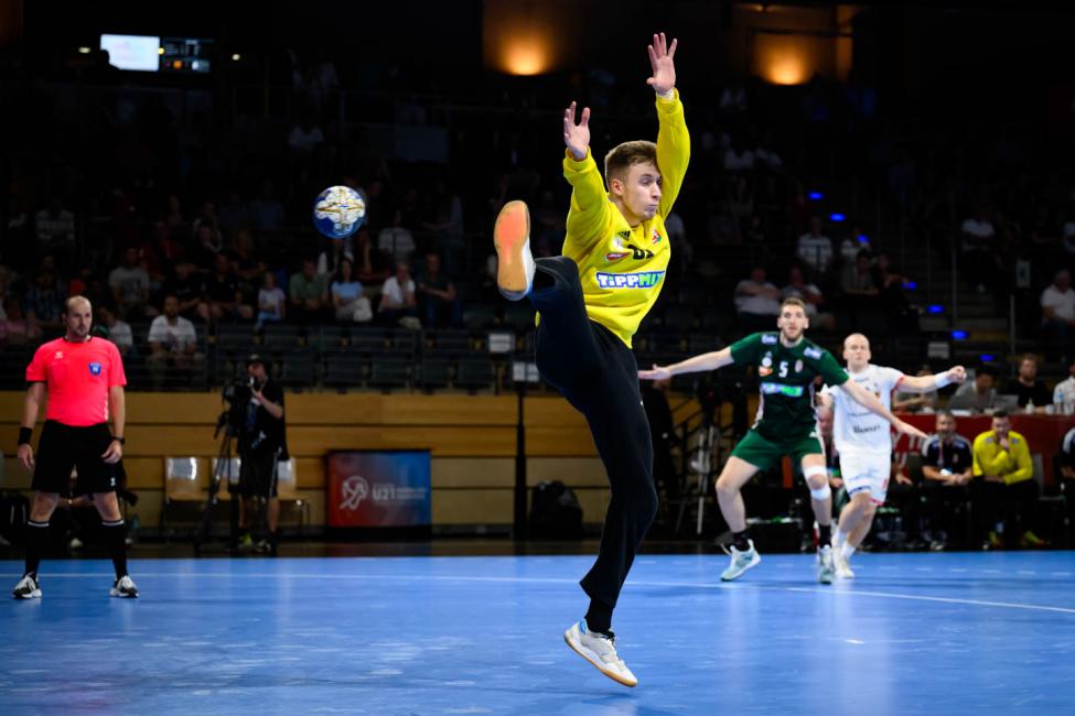 Goalkeeper in action