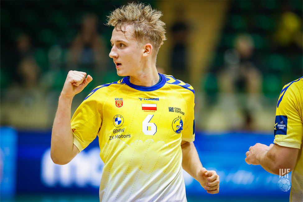 Kielce player celebrating