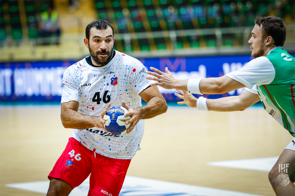 Kuwait player with the ball