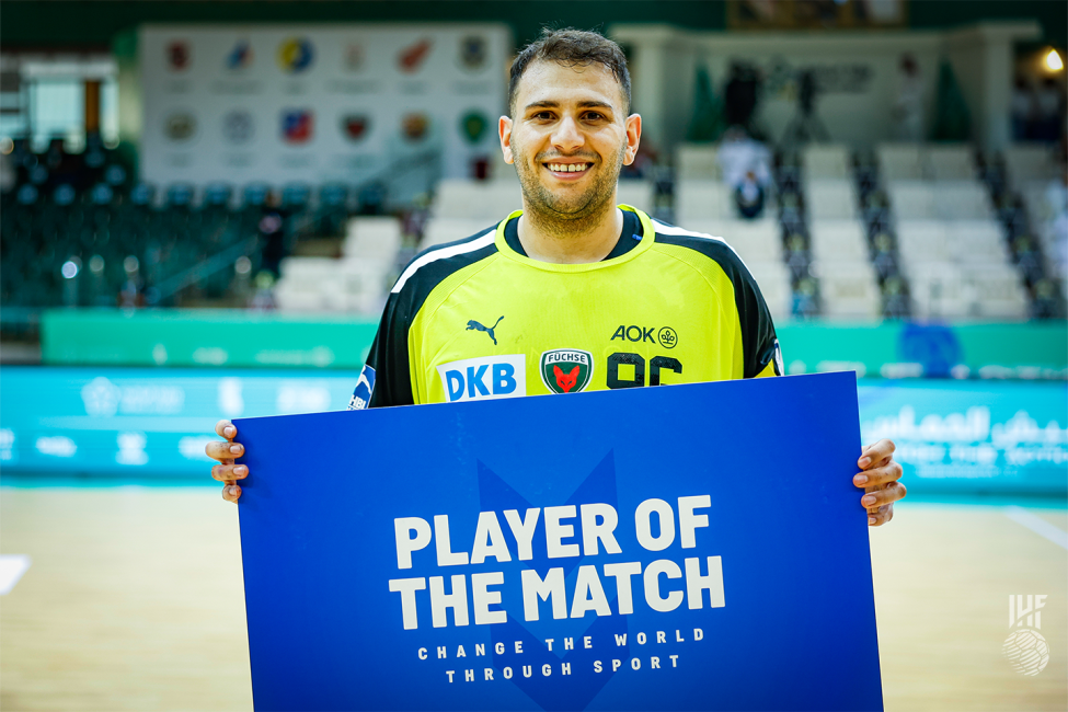 Player of the match award to Füchse player