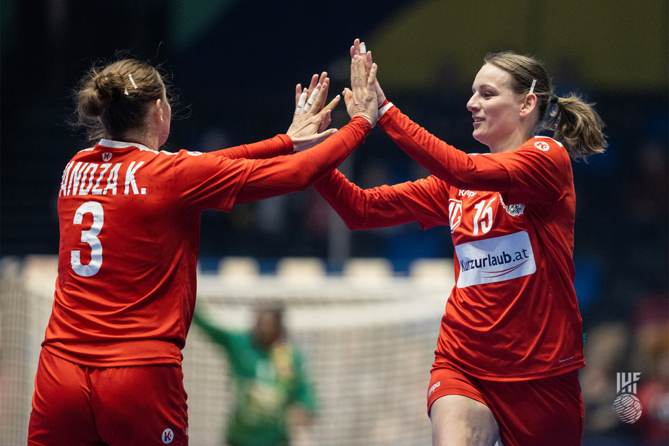 Austria players celebrating