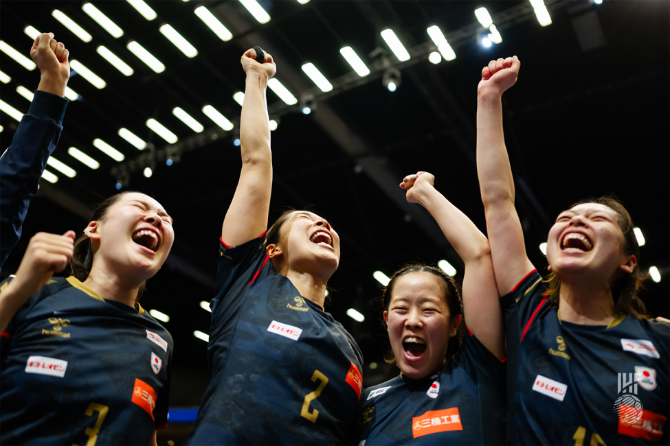 Japan team celebrating