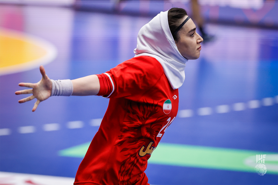 Iran player celebrating