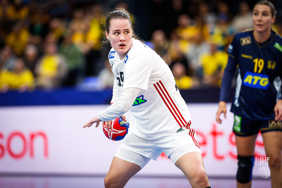 Hungary player ready to execute a seven-metre throw