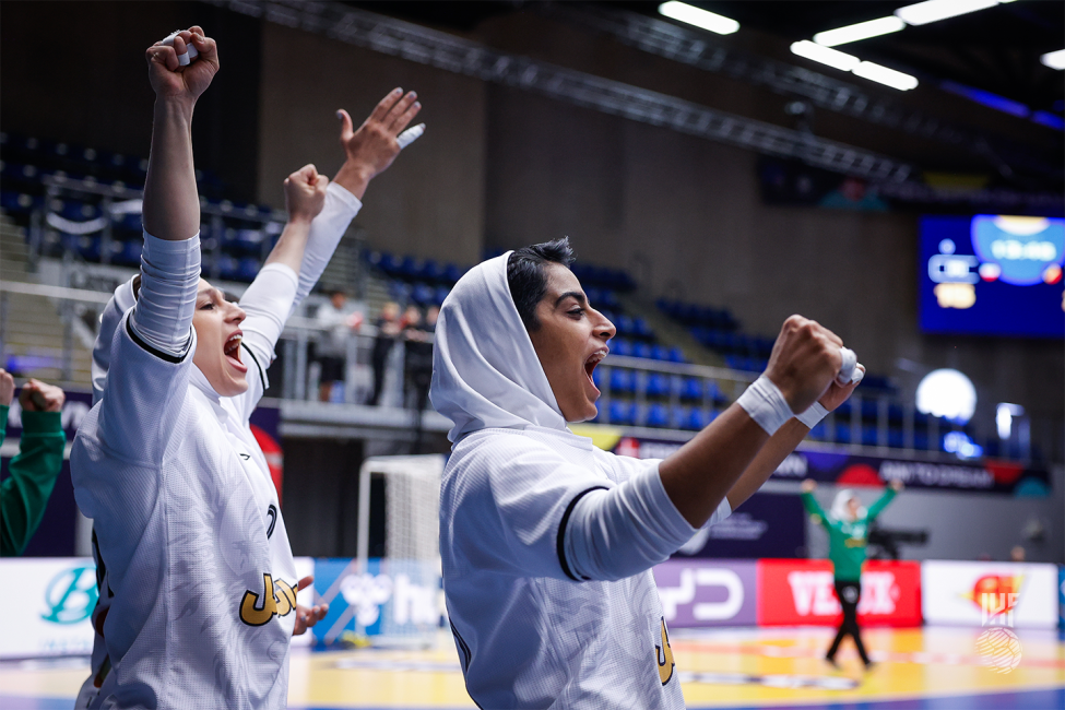 Iran players celebrating