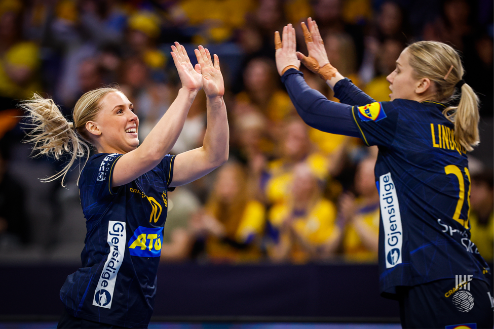 Sweden players celebrating