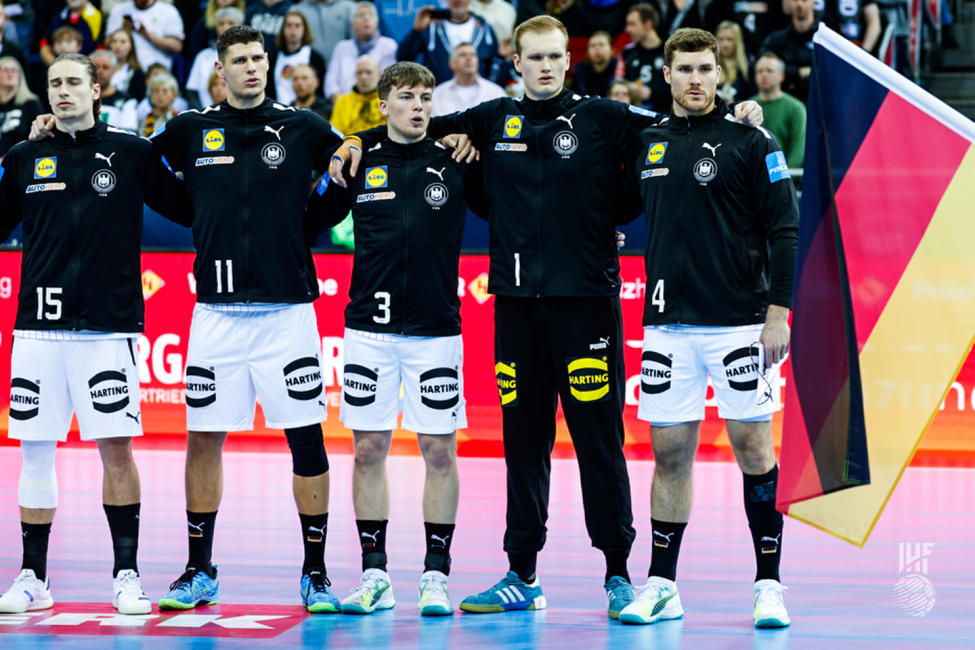 Germany line-up during anthem