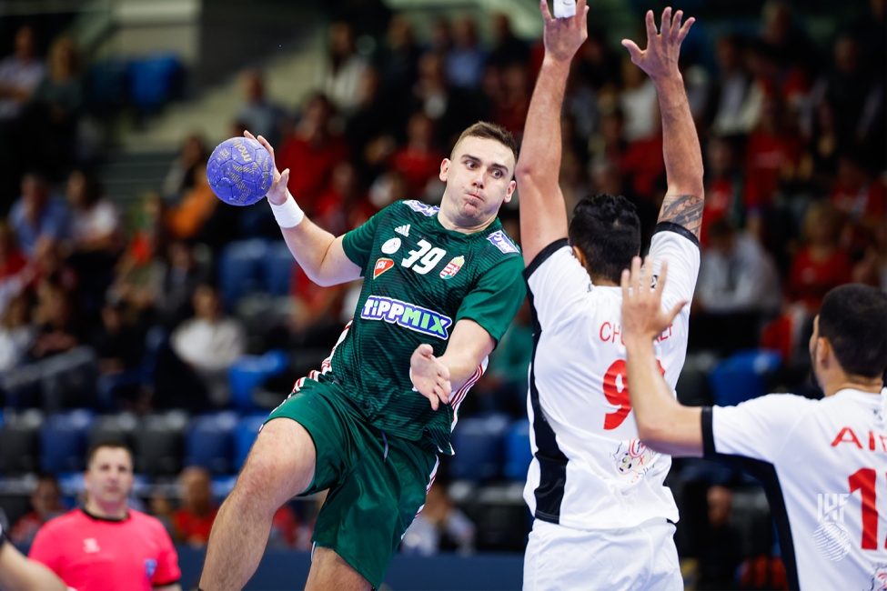 Hungary player attacking