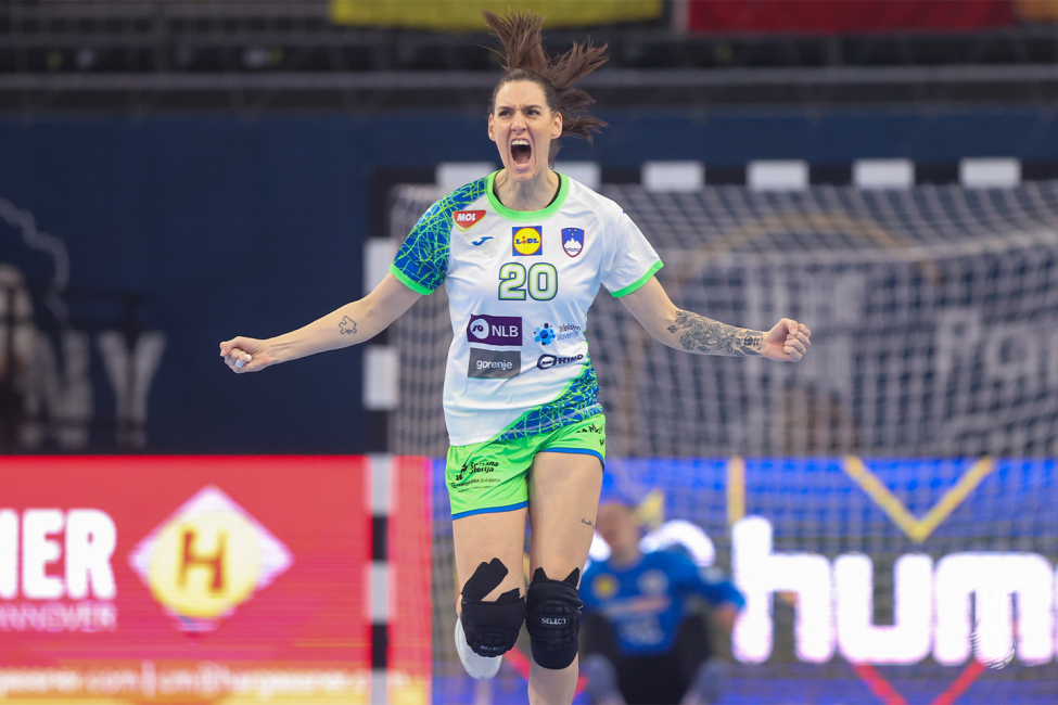 Slovenia player celebrating