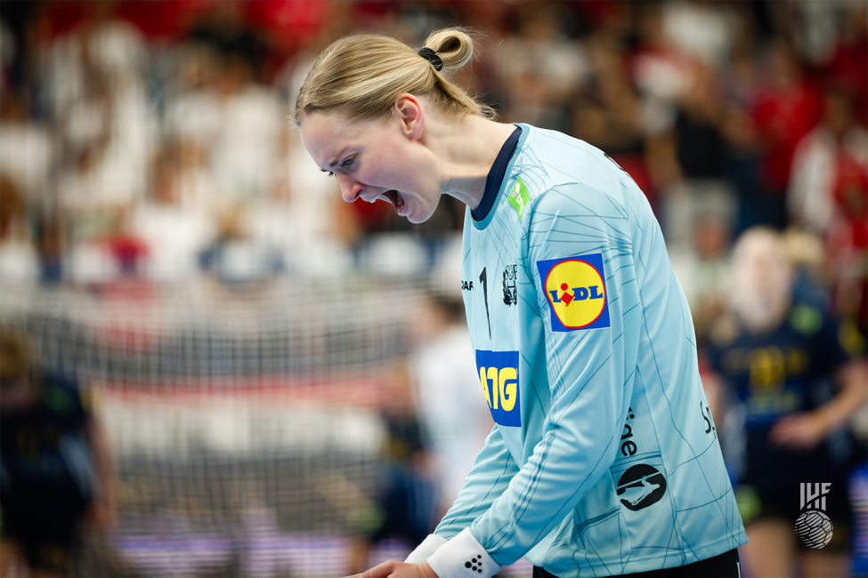 Sweden goalkeeper celebrating