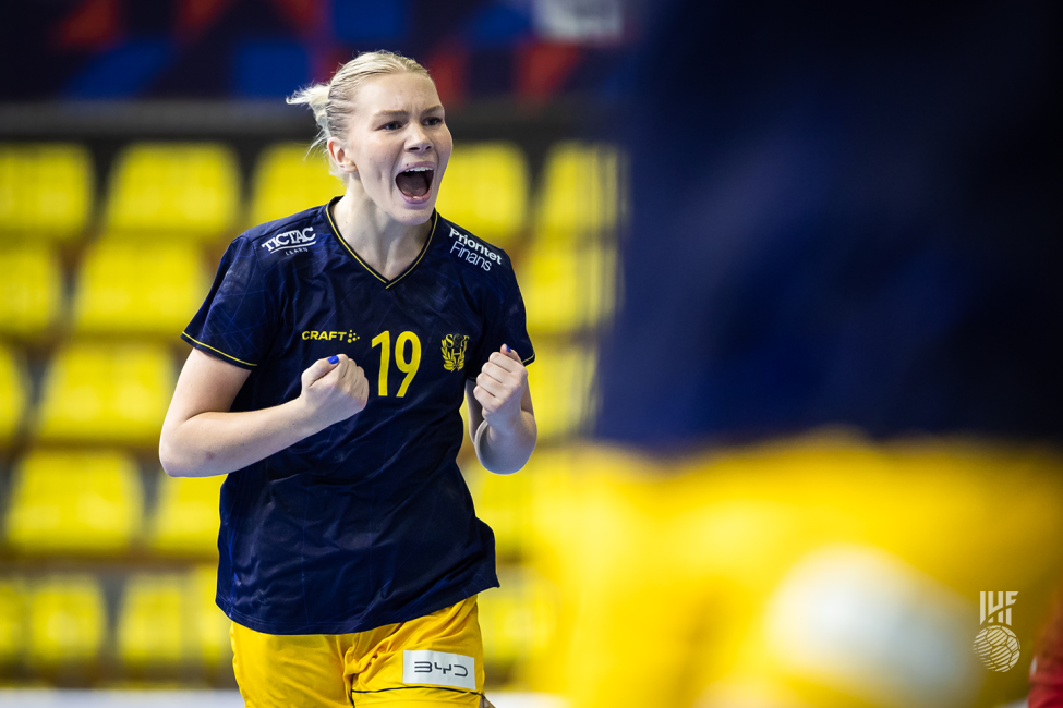 Sweden player celebrating 
