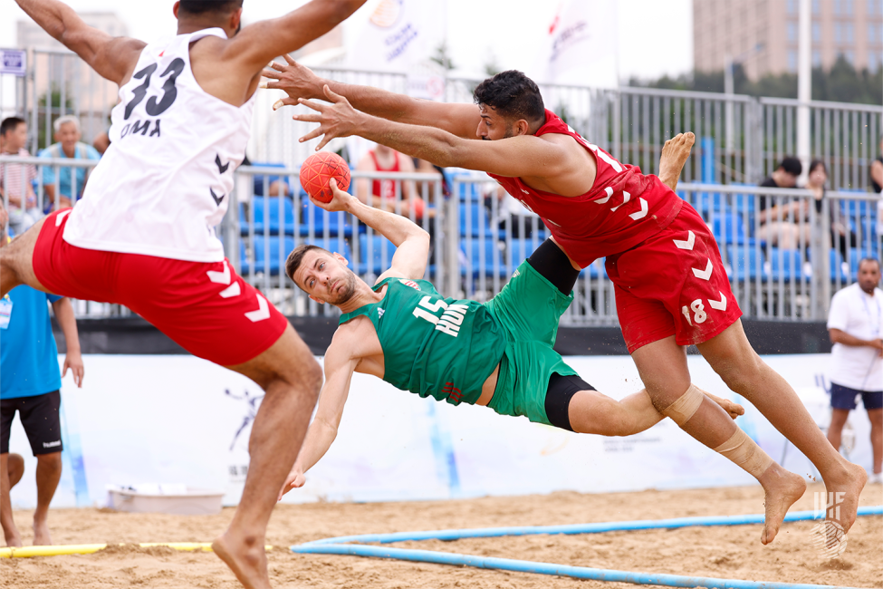 Hungary player shooting
