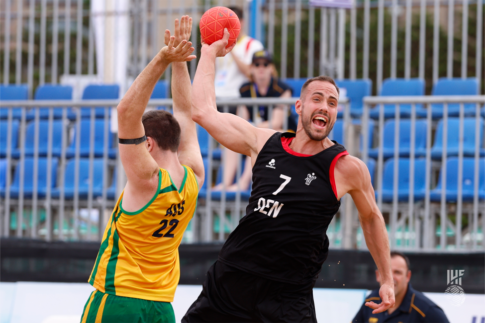 Denmark player shooting